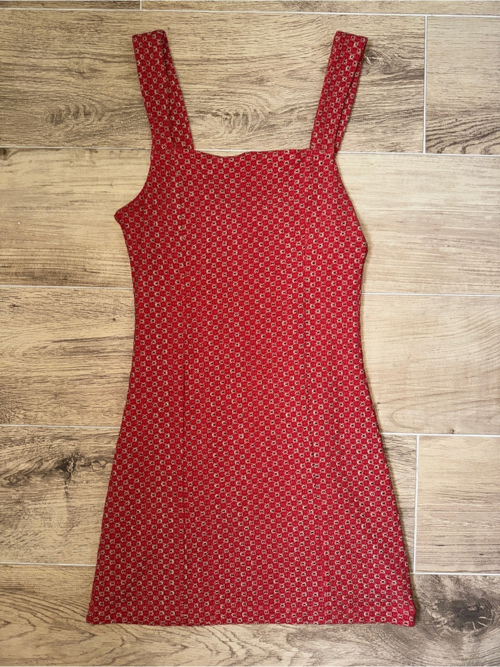 Free People Coral Textured Mini Dress